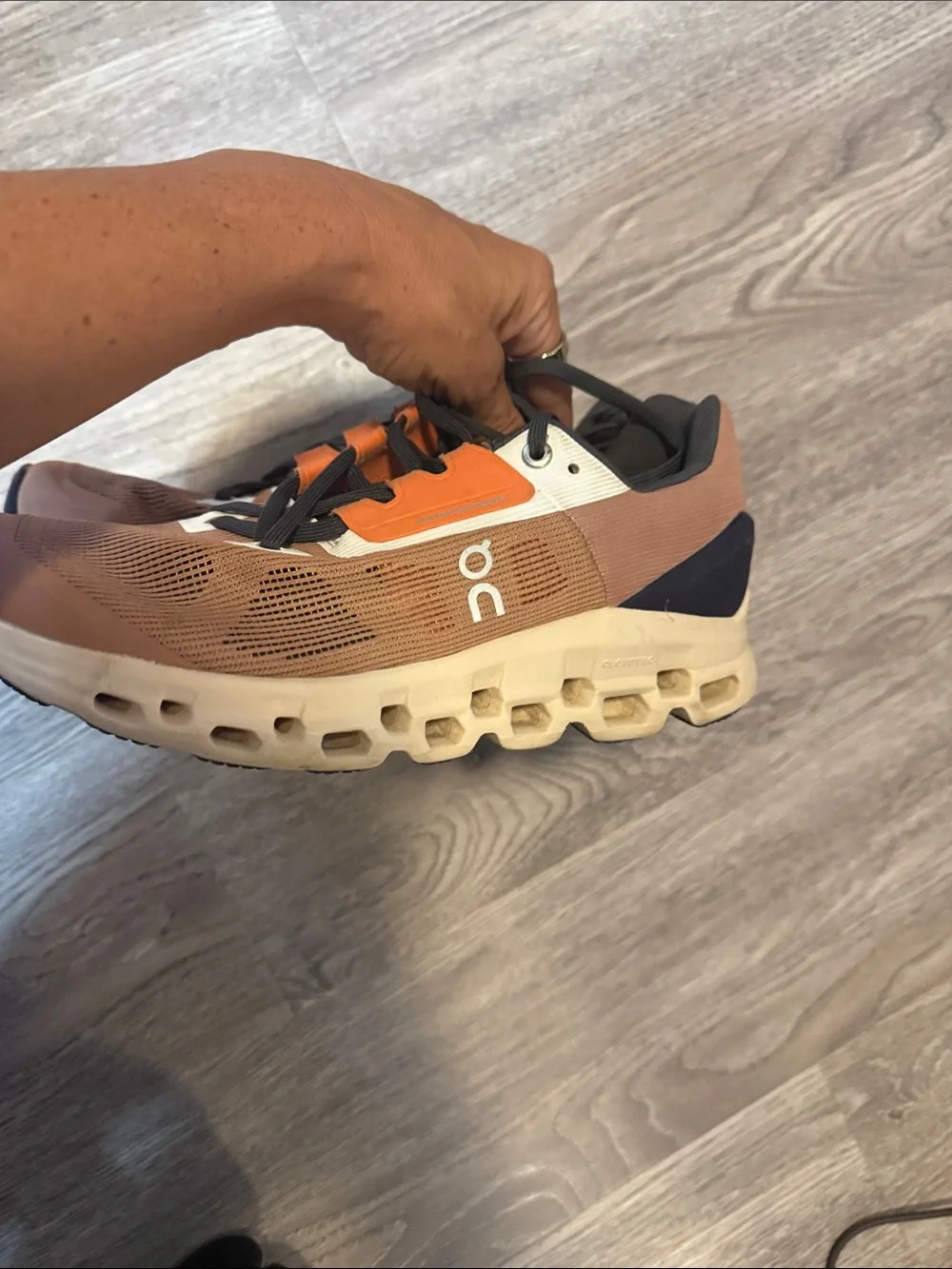 On Running Women's Athletic Sneakers - Brown, Orange & Black